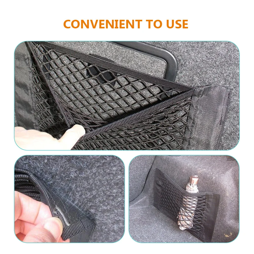 4Pcs Automotive Trunk Storage Net Elastic High Strength Double-Layer Cargo Organizer Oxford Cloth Car Rear Net for Storage
4Pcs Automotive Trunk Storage Net Elastic High Strength Double-Layer Cargo Organizer Oxford Cloth Car Rear Net for Storage