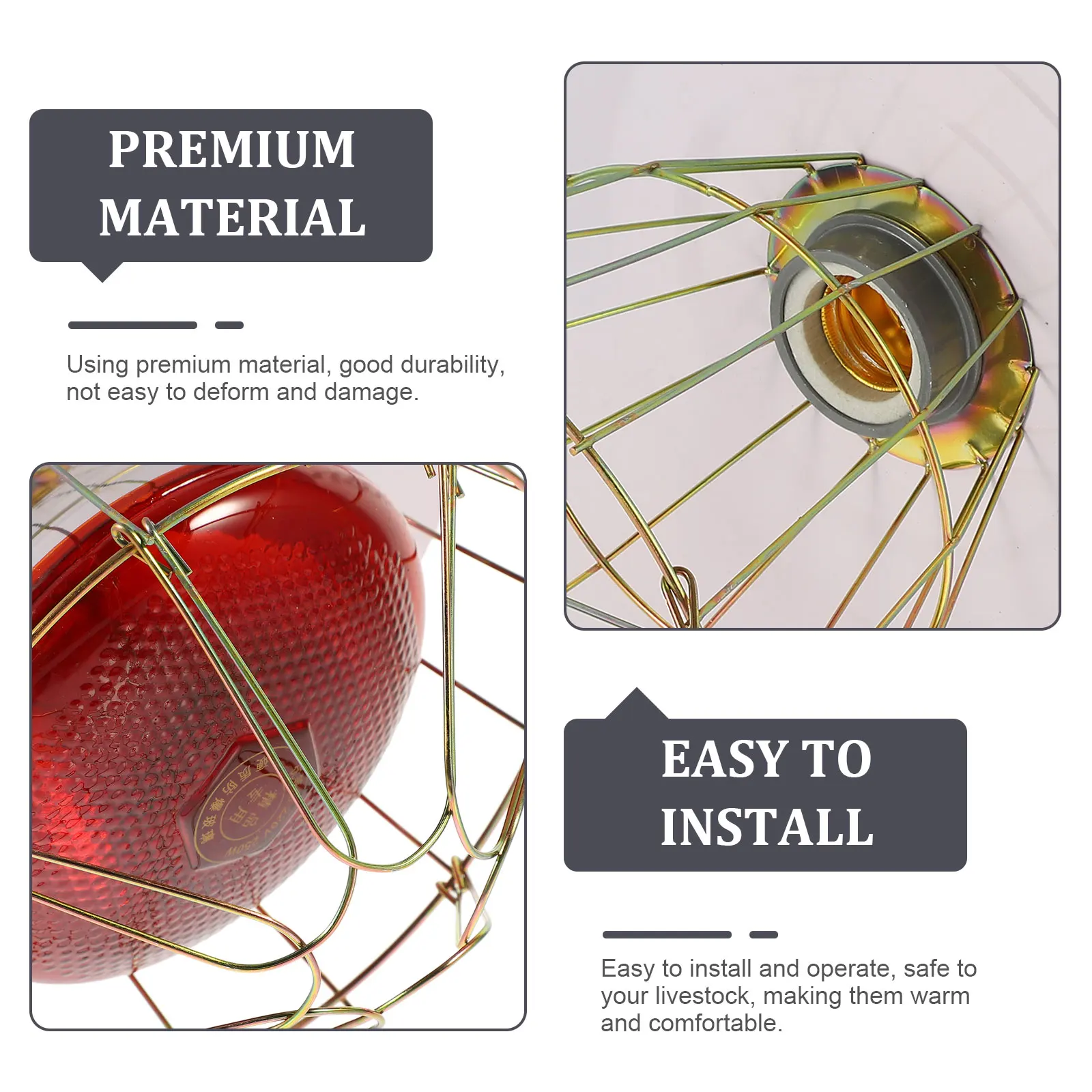 1pc Insulation Kit Durable Livestock Warming Lamp For Chicken Sheep Duck Pig Pet Heating Lamp Cage Accessory Reptile Supply
1pc Insulation Kit Durable Livestock Warming Lamp For Chicken Sheep Duck Pig Pet Heating Lamp Cage Accessory Reptile Supply