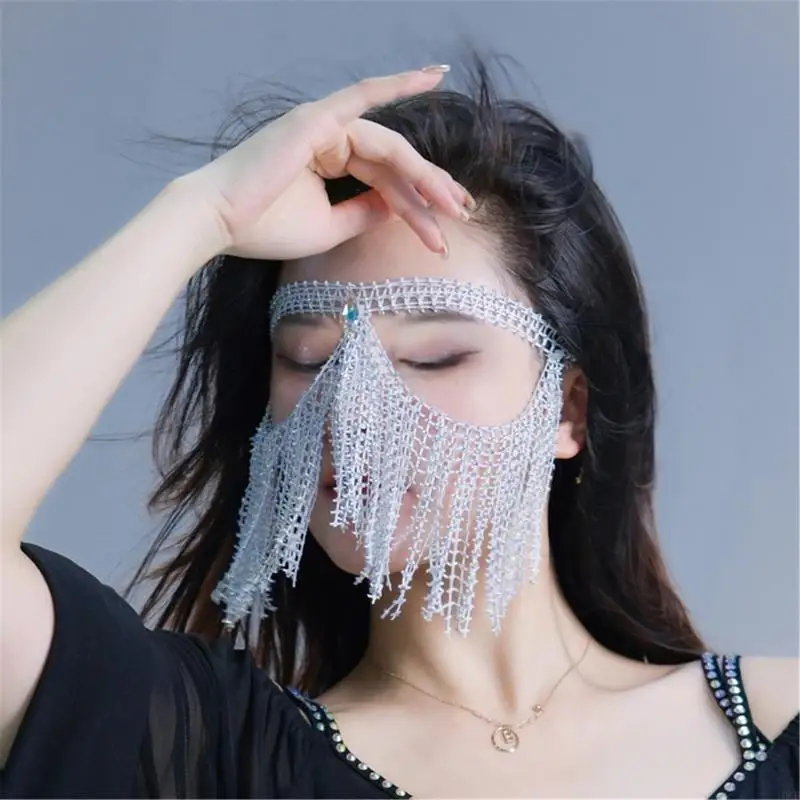 Women Girls Mysterious Sparkling Tassels Mask Chains Dancing Performance Accessories Cosplay Prop for Masquerade Carnival Party
Women Girls Mysterious Sparkling Tassels Mask Chains Dancing Performance Accessories Cosplay Prop for Masquerade Carnival Party