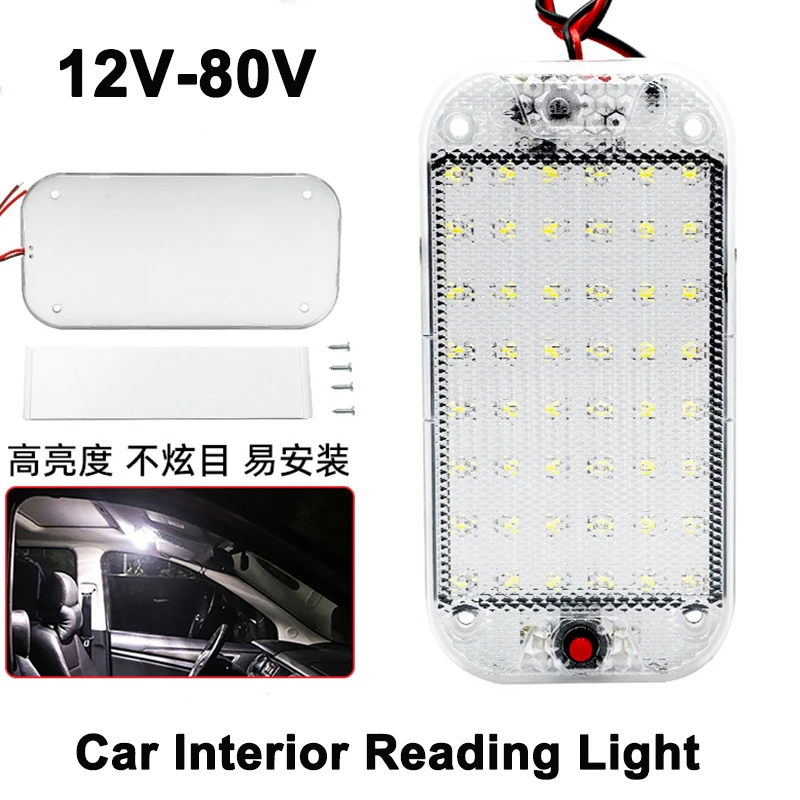 Universal Car LED Cabin Lights 12V-80V Driver's Cab Interior Reading Lights RV Ceiling Trunk Mounted Lighting for Vehicle
Universal Car LED Cabin Lights 12V-80V Driver's Cab Interior Reading Lights RV Ceiling Trunk Mounted Lighting for Vehicle