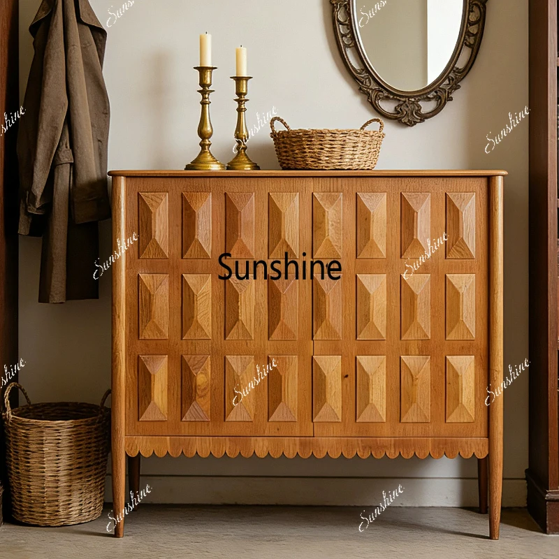 French retro living room solid wood storage locker wabi wind B & B dining side cabinet
French retro living room solid wood storage locker wabi wind B & B dining side cabinet