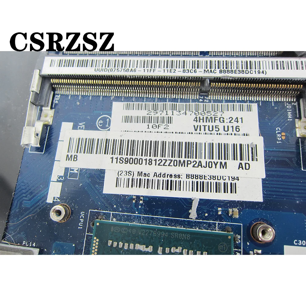 CSRZSZ для материнской платы Lenovo Ideapad серии U510 с процессором i5-3317 LA-8971P 90001812 Тест в порядке 100% оригинал.
CSRZSZ для материнской платы Lenovo Ideapad серии U510 с процессором i5-3317 LA-8971P 90001812 Тест в порядке 100% оригинал.