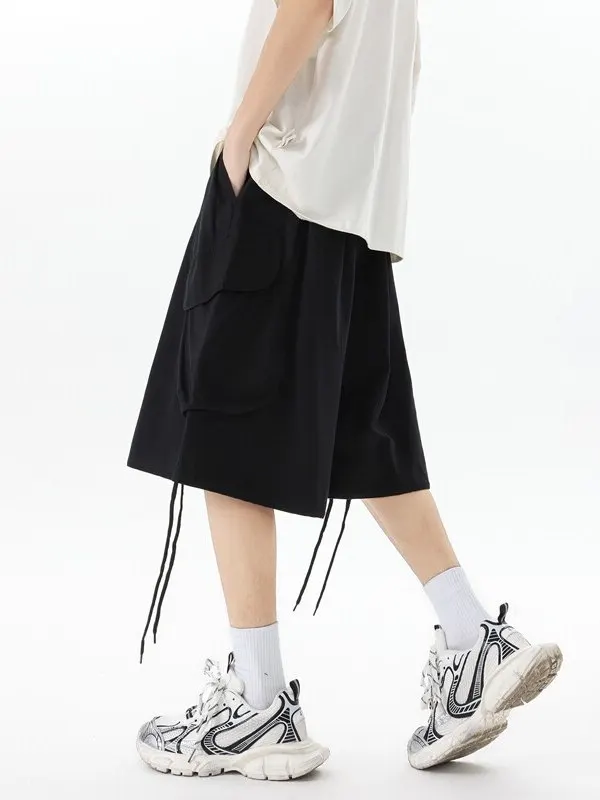 Черные мужские шорты свободного кроя для лета, быстросохнущие, для активного отдыха, с широкими штанинами, большими карманами, бриджи, американские функциональные рабочие брюки
Черные мужские шорты свободного кроя для лета, быстросохнущие, для активного отдыха, с широкими штанинами, большими карманами, бриджи, американские функциональные рабочие брюки