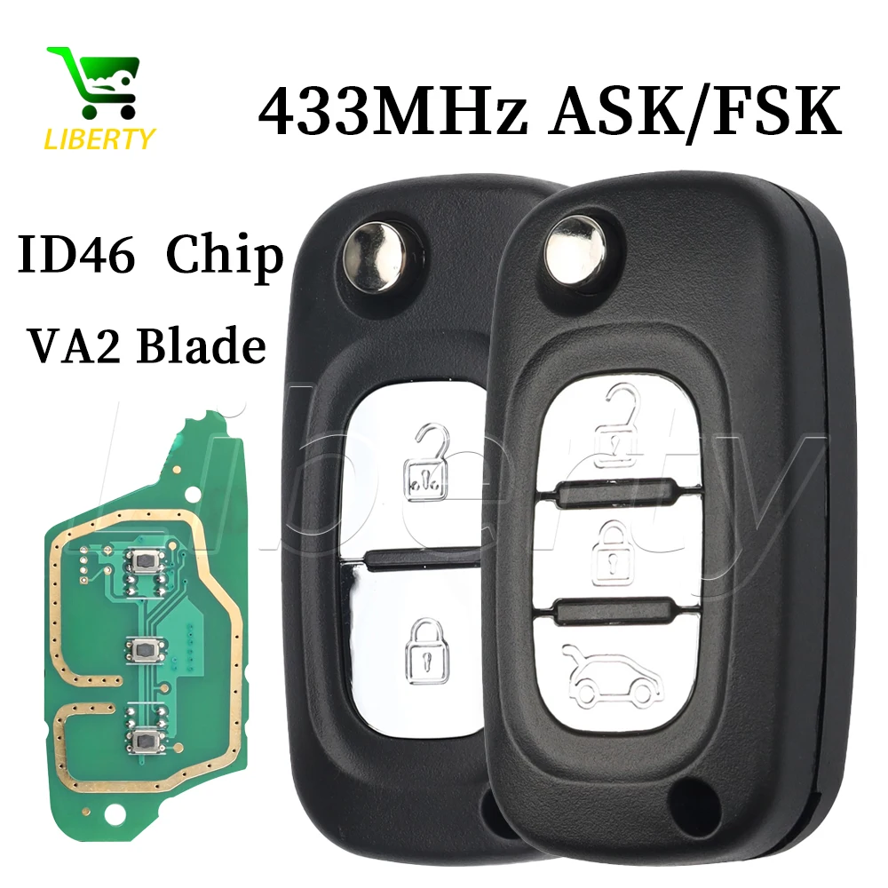 Liberty 46 Chip 433MHz Flip Remote Key Or Case For Renault Clio III Master Kangoo Modus Twingo Megane Fluence SM3 Mercedes Smart
Liberty 46 Chip 433MHz Flip Remote Key Or Case For Renault Clio III Master Kangoo Modus Twingo Megane Fluence SM3 Mercedes Smart