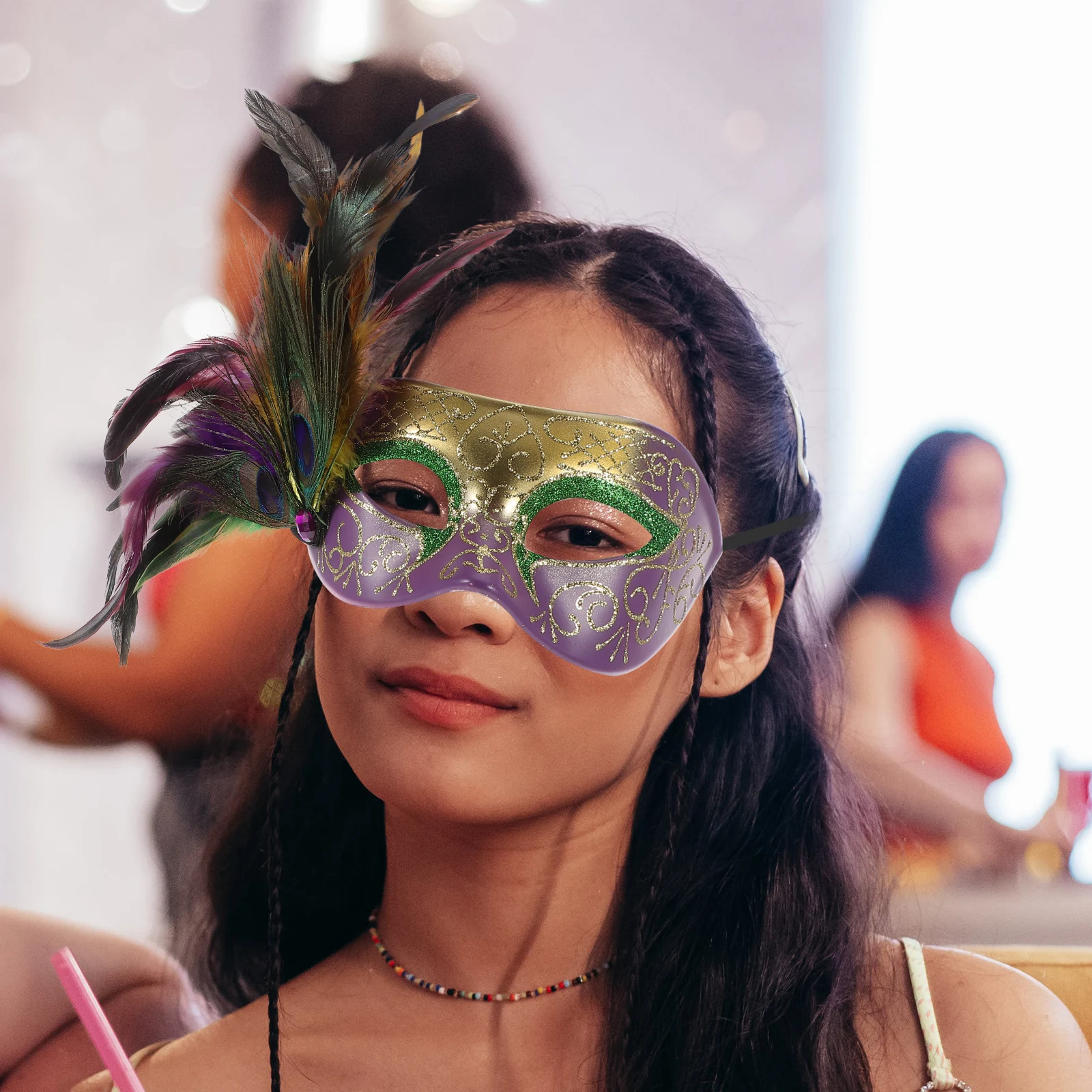 Luxury Detachable Plume Half Face Masquerade Mask Mardi Gras Venetian Carnival Mask For Women Men Tricolor Gradient Comfortable
Luxury Detachable Plume Half Face Masquerade Mask Mardi Gras Venetian Carnival Mask For Women Men Tricolor Gradient Comfortable