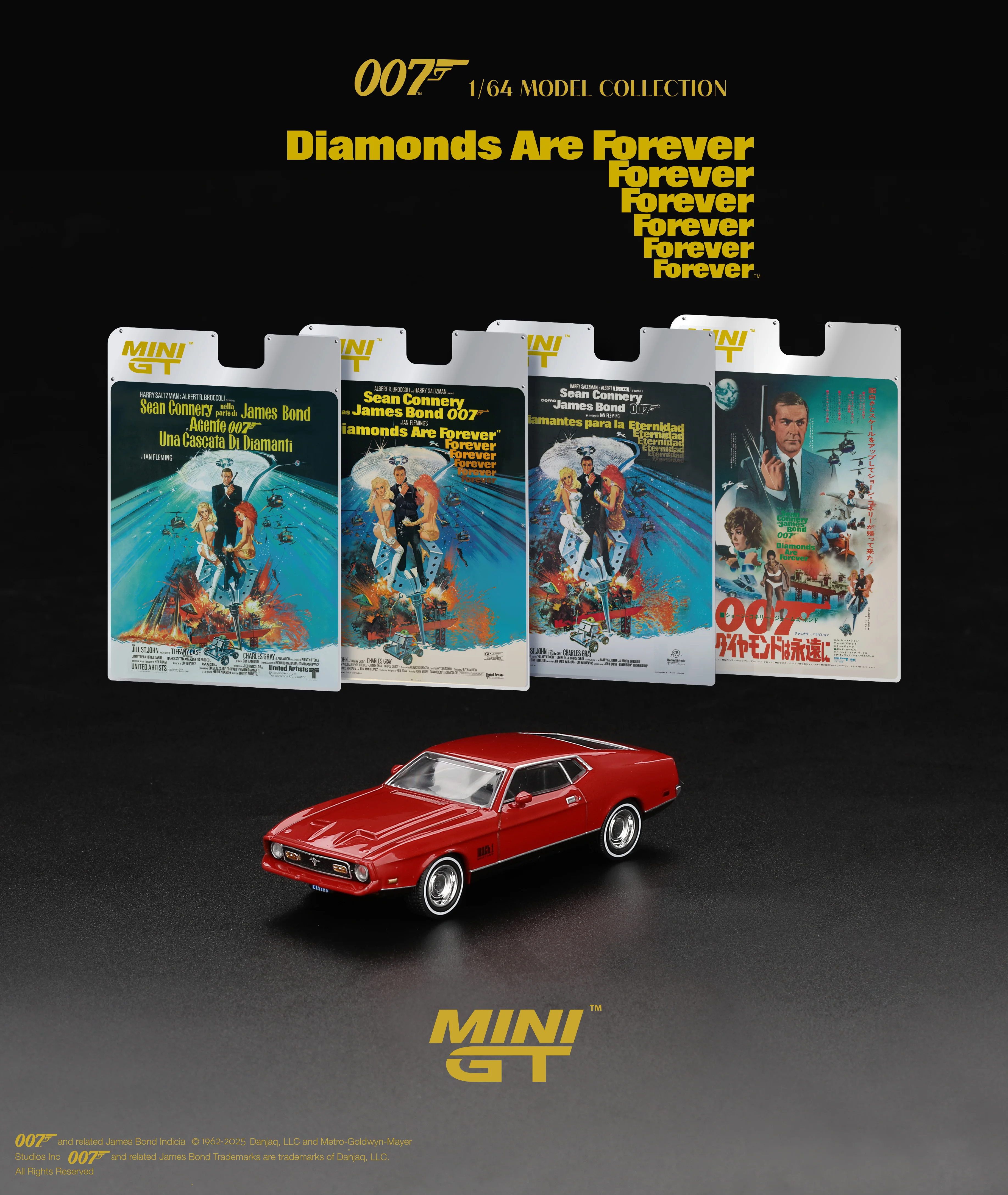 MINIGT 1/64 Ford Mustang Mach1 Diamonds Are Forever MGT00905-007 Автомобиль из сплава, литая под давлением металлическая модель, детские игрушки для мальчиков
MINIGT 1/64 Ford Mustang Mach1 Diamonds Are Forever MGT00905-007 Автомобиль из сплава, литая под давлением металлическая модель, детские игрушки для мальчиков