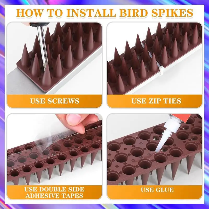 L71A 20 PCS Bird Deterrent Spikes Fit For Outside To Keep Birds Away,Fence Spikes For Railing And Roof
L71A 20 PCS Bird Deterrent Spikes Fit For Outside To Keep Birds Away,Fence Spikes For Railing And Roof