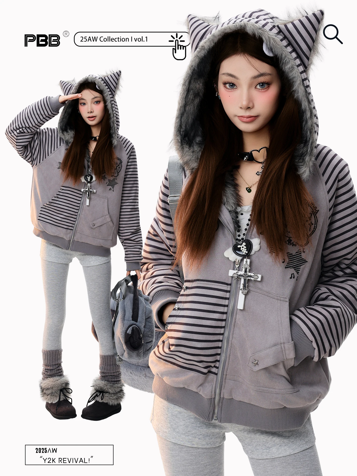 PBB American Retro Thiened Cotton Jaet Women's Striped Splicing Ear Embroidery Cotton Clothes Winter Coat with Fur Co...
PBB American Retro Thiened Cotton Jaet Women's Striped Splicing Ear Embroidery Cotton Clothes Winter Coat with Fur Co...