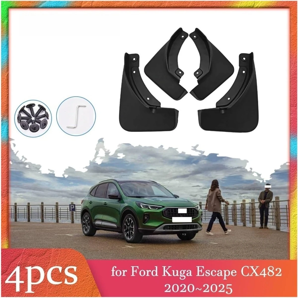 4 PCS Mud Flaps Car Mudguards Splash Guards for Ford Kuga Escape ST-Line Active 2020-2025 Front and Rear Fenders
4 PCS Mud Flaps Car Mudguards Splash Guards for Ford Kuga Escape ST-Line Active 2020-2025 Front and Rear Fenders
