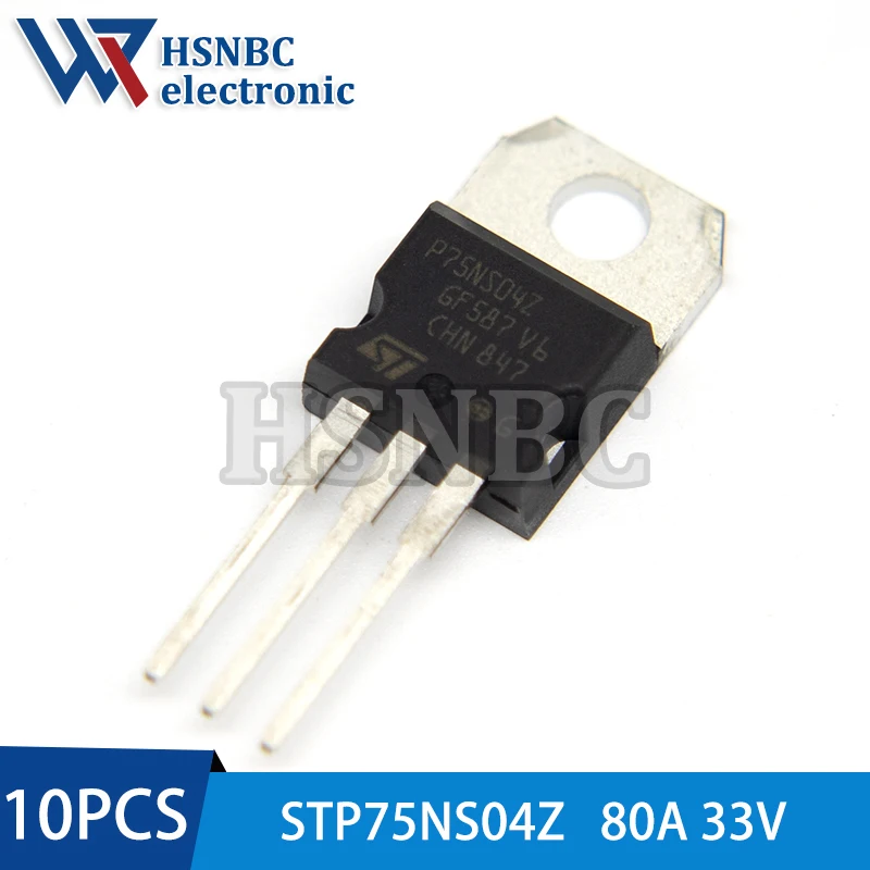 10Pcs/Lot STP75NS04Z P75NS04Z TO-220 80A 33V N-Channel Power MOSFET Transistor 100% New Original
10Pcs/Lot STP75NS04Z P75NS04Z TO-220 80A 33V N-Channel Power MOSFET Transistor 100% New Original