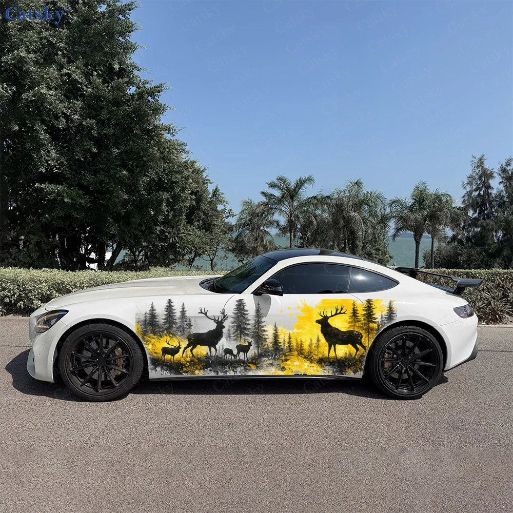 2Pcs Deer Among Black and Gold Forest Car Body Side Stickers, Automotive Door Side Graphics for Cars, Car Decoration Accessory
2Pcs Deer Among Black and Gold Forest Car Body Side Stickers, Automotive Door Side Graphics for Cars, Car Decoration Accessory