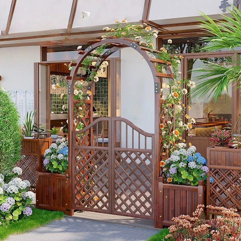 Archway arbor outdoor anti-rot wood climbing plant stand courtyard garden decoration
Archway arbor outdoor anti-rot wood climbing plant stand courtyard garden decoration