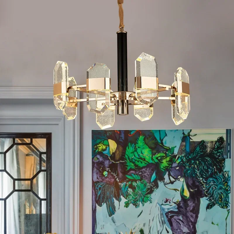 GHEUVNJ Light luxury crystal chandelier, living room main light, grand villa light luxury high-end crystal light
GHEUVNJ Light luxury crystal chandelier, living room main light, grand villa light luxury high-end crystal light