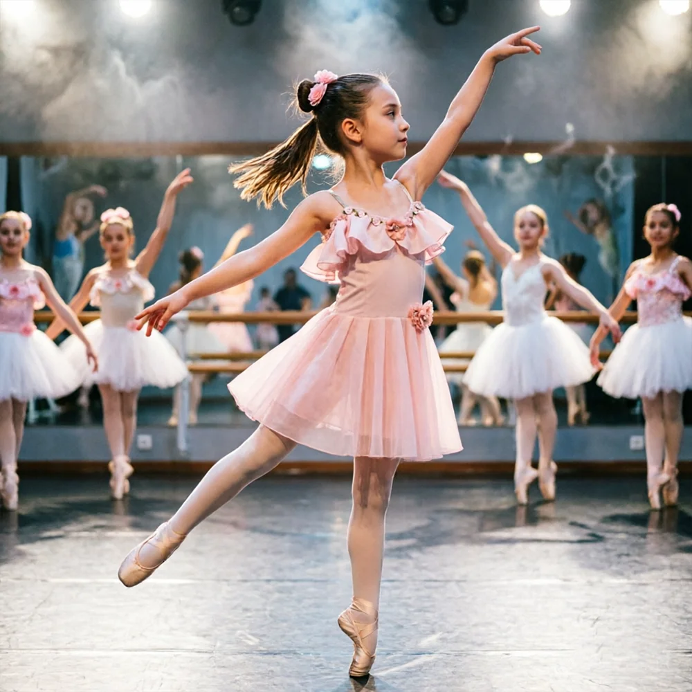 Girls' Ballet Tutu Dress Chiffon Pink Long Skirt Performance Costume with Floral Trim Cupid Style for Dance Recital & Banquet
Girls' Ballet Tutu Dress Chiffon Pink Long Skirt Performance Costume with Floral Trim Cupid Style for Dance Recital & Banquet