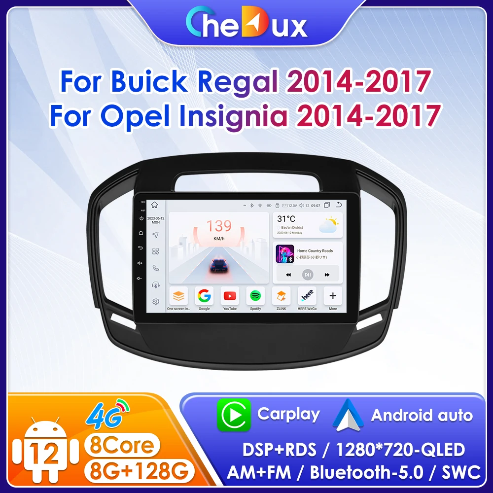 Chedux 2din Android 12 Car Radio for Buick Regal Opel Insignia 2014 - 2017 GPS Android auto Carplay Video Player
Chedux 2din Android 12 Car Radio for Buick Regal Opel Insignia 2014 - 2017 GPS Android auto Carplay Video Player
