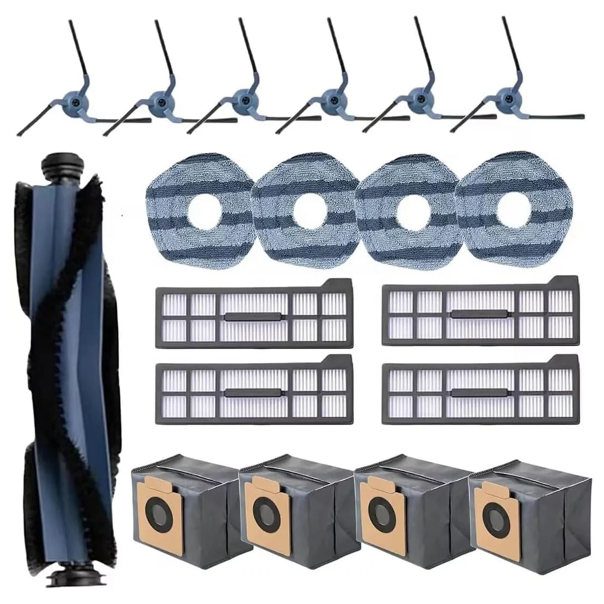 Replacement Parts for X10 Pro Omni Vacuum Cleaner Accessories Kit Main Side Brush Hepa Filter Mop Cloth Dust Bags
Replacement Parts for X10 Pro Omni Vacuum Cleaner Accessories Kit Main Side Brush Hepa Filter Mop Cloth Dust Bags