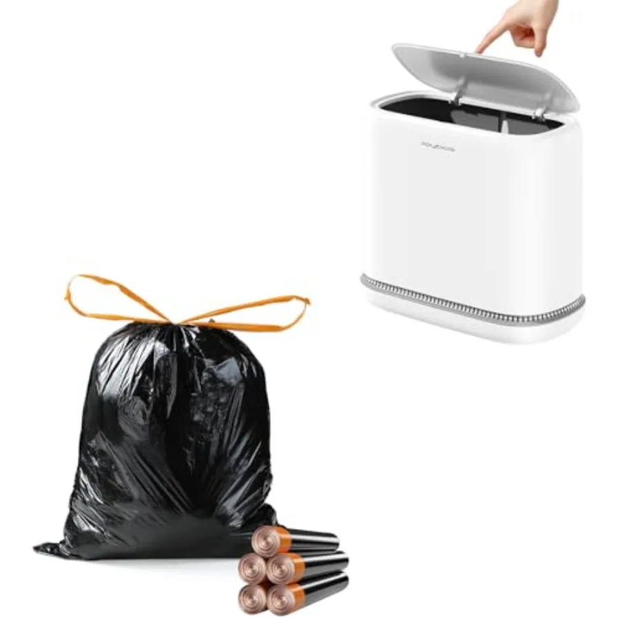 3.3 Gallon Slim Garbage Can with Lid and 75 Counts trash bag
3.3 Gallon Slim Garbage Can with Lid and 75 Counts trash bag