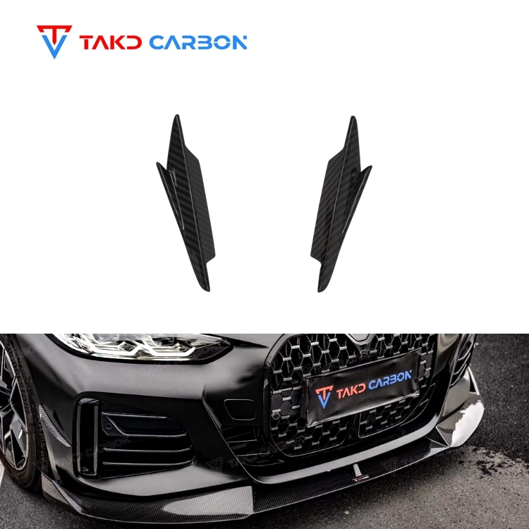 Dry Carbon Fiber Car Front Bumper Canards Side Canards Air Vents Fins Splitter for bmws 4 Series 4 Doors G26 2021+
Dry Carbon Fiber Car Front Bumper Canards Side Canards Air Vents Fins Splitter for bmws 4 Series 4 Doors G26 2021+