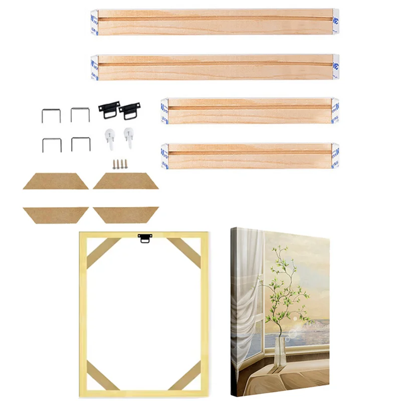 DIY Wood Photo Frames Canvas Painting Hang on Wall Frame Oil Painting Inner Frame for Art Display Handmade Frame Home Wall Decor
DIY Wood Photo Frames Canvas Painting Hang on Wall Frame Oil Painting Inner Frame for Art Display Handmade Frame Home Wall Decor