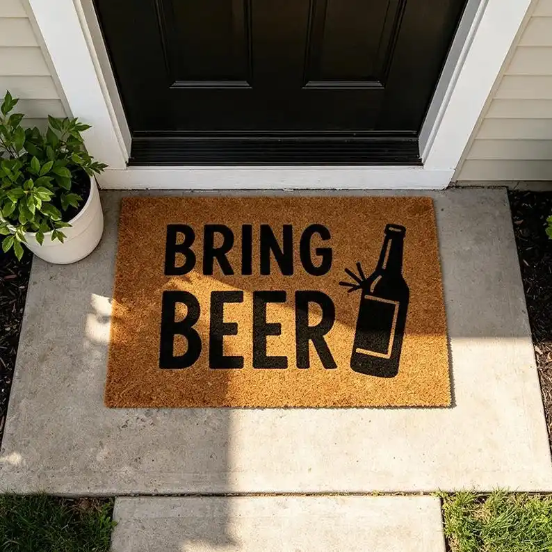 Bring Beer Welcome Doormat Funny Coir Custom Words Outdoor Humorous Front Door Mat Bar Door Decor Doormat Anti-slip Absorbent
Bring Beer Welcome Doormat Funny Coir Custom Words Outdoor Humorous Front Door Mat Bar Door Decor Doormat Anti-slip Absorbent