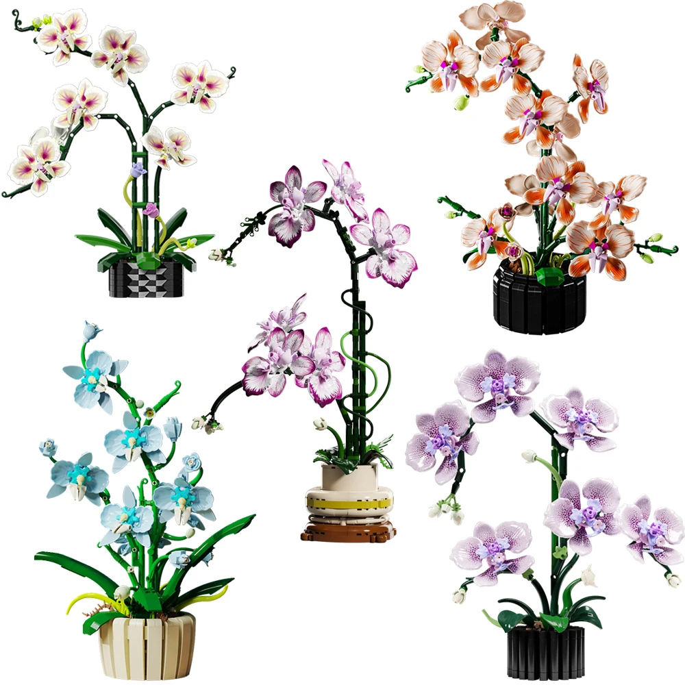 DIY Creative Orchid Bouquet Set Eternal Flowers Potted Plant Building Blocks Simulation Phalaenopsis Bricks Toy Valentine's Gift
DIY Creative Orchid Bouquet Set Eternal Flowers Potted Plant Building Blocks Simulation Phalaenopsis Bricks Toy Valentine's Gift