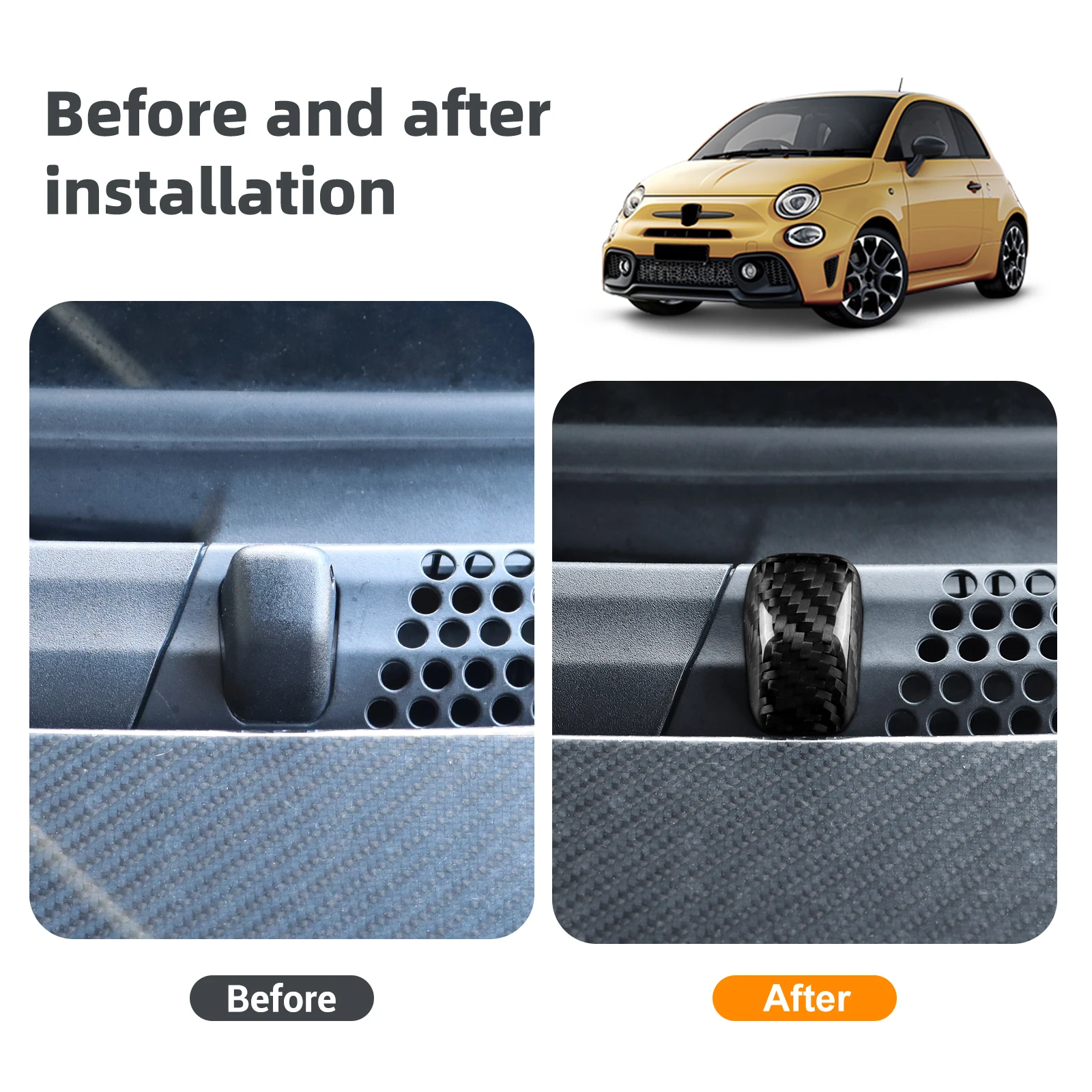 Жесткое сухое углеродное волокно для Abarth 595 695 595C 695C Fiat 500 500C 500E 2008-2024, наклейка на крышку сопла стеклоочистителя на крышу автомобиля
Жесткое сухое углеродное волокно для Abarth 595 695 595C 695C Fiat 500 500C 500E 2008-2024, наклейка на крышку сопла стеклоочистителя на крышу автомобиля