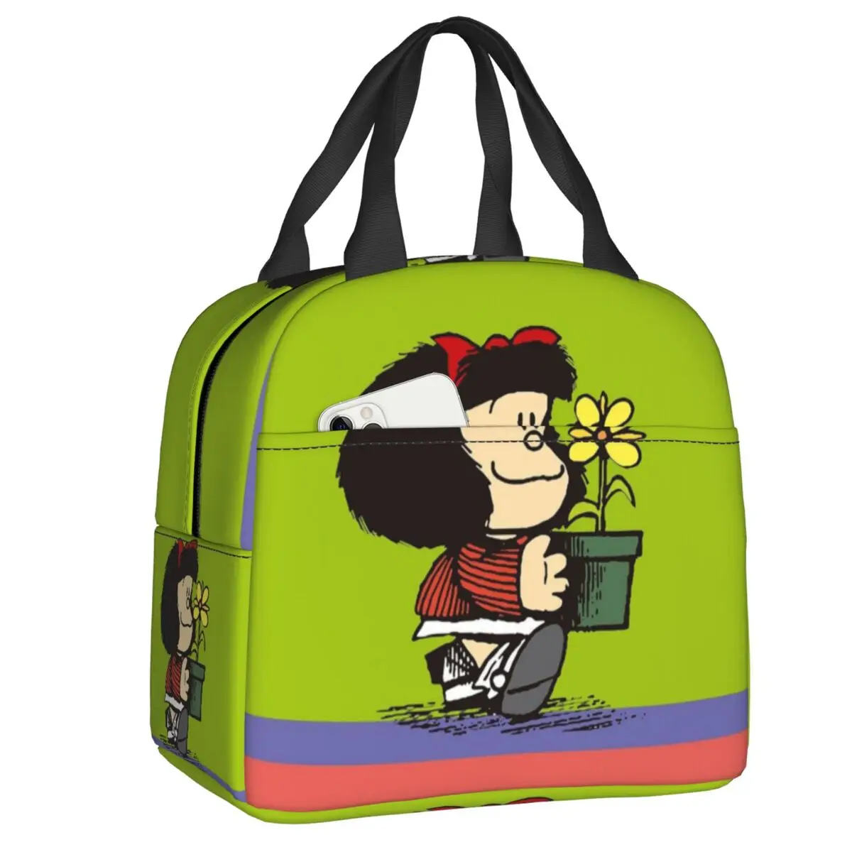 Пользовательские Quino комиксы мультфильм Mafalda изолированная сумка для обеда женская многоразовая термохолодильник сумка для обеда контейнер для еды для пикника сумка
Пользовательские Quino комиксы мультфильм Mafalda изолированная сумка для обеда женская многоразовая термохолодильник сумка для обеда контейнер для еды для пикника сумка