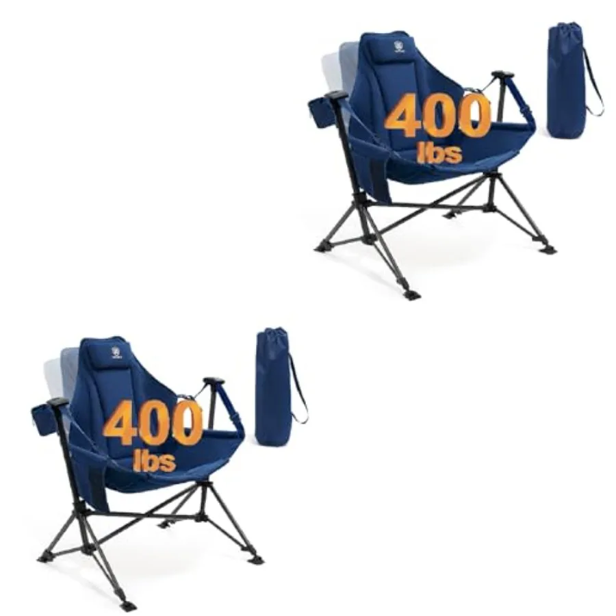 Padded Hammock Camping Chair, Oversized Heavy Duty Swing Chair with Detachable Cup Holder, Portable Folding Rocking Camping Cha
Padded Hammock Camping Chair, Oversized Heavy Duty Swing Chair with Detachable Cup Holder, Portable Folding Rocking Camping Cha