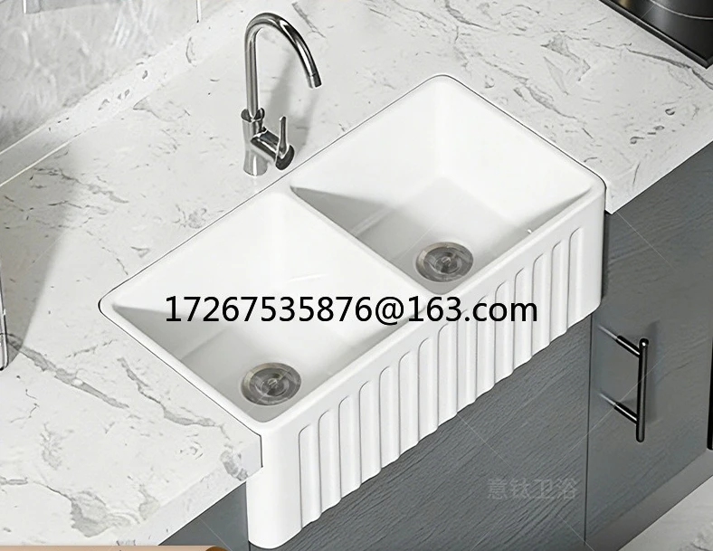 Sink ceramic does not yellow, kitchen sink washing vegetables double basin semi-embedded kitchen sink large single
Sink ceramic does not yellow, kitchen sink washing vegetables double basin semi-embedded kitchen sink large single