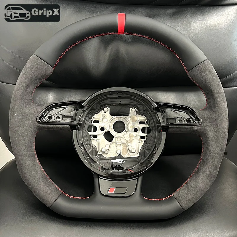 Подходит для Audi A6 C7, многофункциональная модификация плоского спортивного руля из алькантары и стиль обновления.
Подходит для Audi A6 C7, многофункциональная модификация плоского спортивного руля из алькантары и стиль обновления.