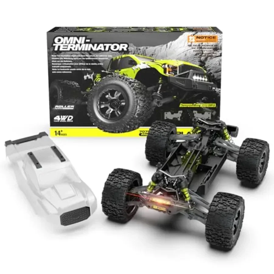 Mini 1:10 carbon fiber RC car roller for adults, 4x4 off-road RC truck in black with central differential transmission and all-
Mini 1:10 carbon fiber RC car roller for adults, 4x4 off-road RC truck in black with central differential transmission and all-