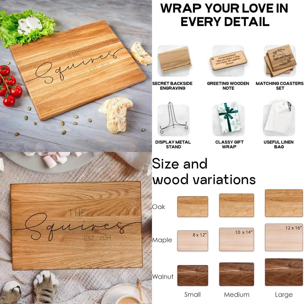 handcrafted oak wood serving board - engraved with family crest - 8x12" - perfect for holidays, weddings, anniversaries
handcrafted oak wood serving board - engraved with family crest - 8x12" - perfect for holidays, weddings, anniversaries