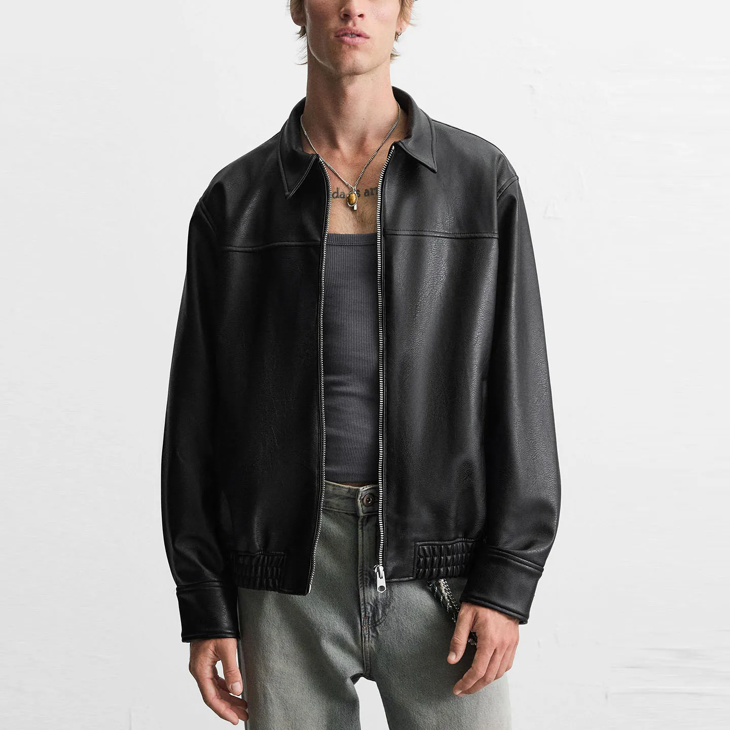 Classic Pilot Zipper Jaet Outerwear Men's Faion Leather Simulation Autumn New Arrival Z Brand Long Sve Busin C...
Classic Pilot Zipper Jaet Outerwear Men's Faion Leather Simulation Autumn New Arrival Z Brand Long Sve Busin C...