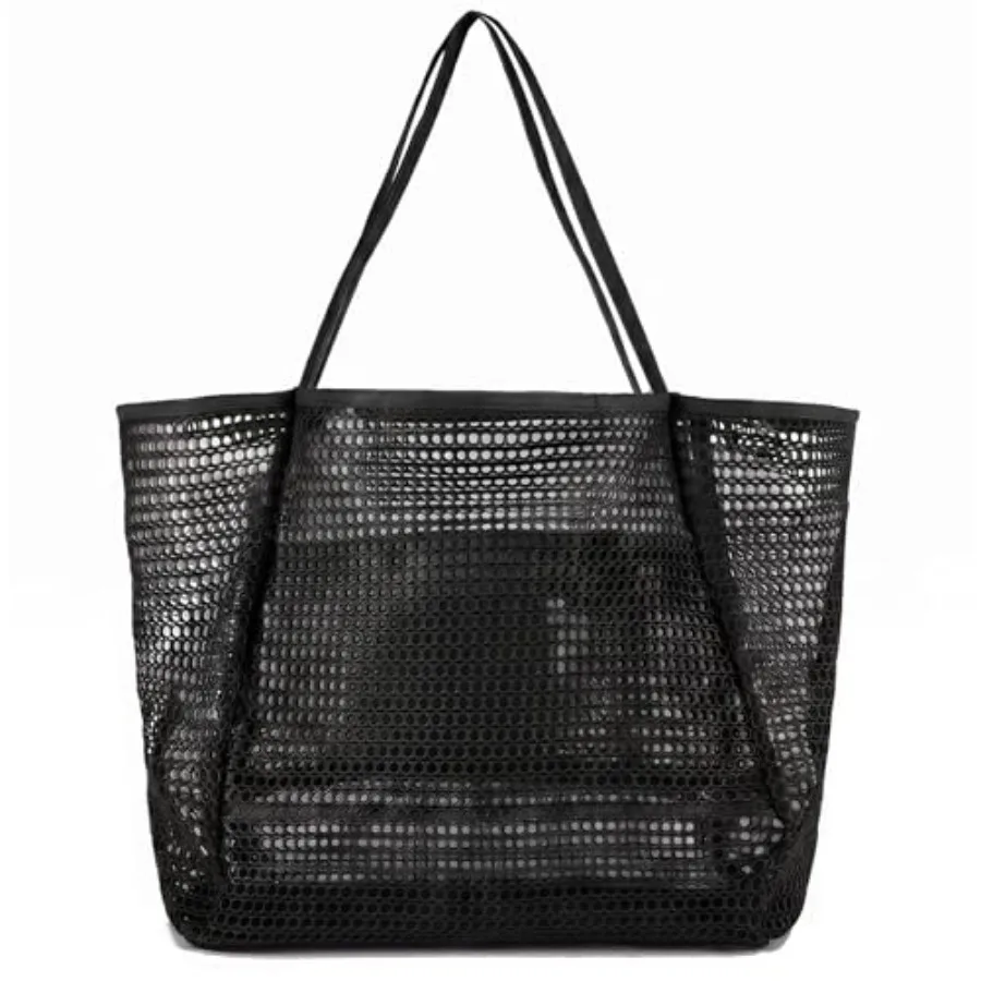 Beach Bag with Mini Pocket, Large Foldable Mesh Tote for Women, Lightweight and Travel Bag for Vacation and Outdoor
Beach Bag with Mini Pocket, Large Foldable Mesh Tote for Women, Lightweight and Travel Bag for Vacation and Outdoor