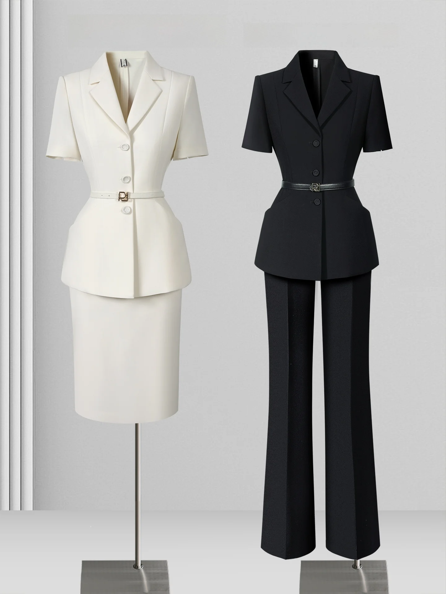 Summer Professional Short Sleeve Thin Fashionable Workwear Set for Women High End A-Line Skirt Suit Polyester Blend Fiber
Summer Professional Short Sleeve Thin Fashionable Workwear Set for Women High End A-Line Skirt Suit Polyester Blend Fiber