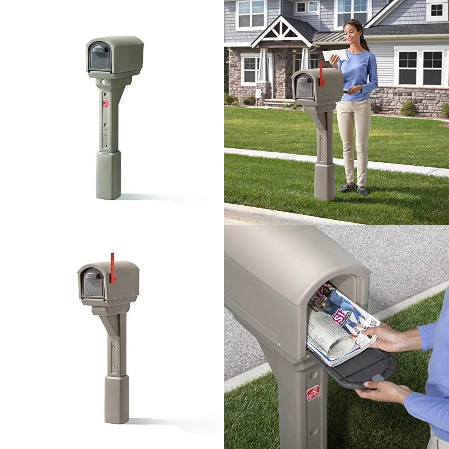 MailMaster Express Mailbox and Post, Weather Resistant, Large Outdoor Mailboxes, Made of Durable Plastic, Easy to Install, Flag
MailMaster Express Mailbox and Post, Weather Resistant, Large Outdoor Mailboxes, Made of Durable Plastic, Easy to Install, Flag