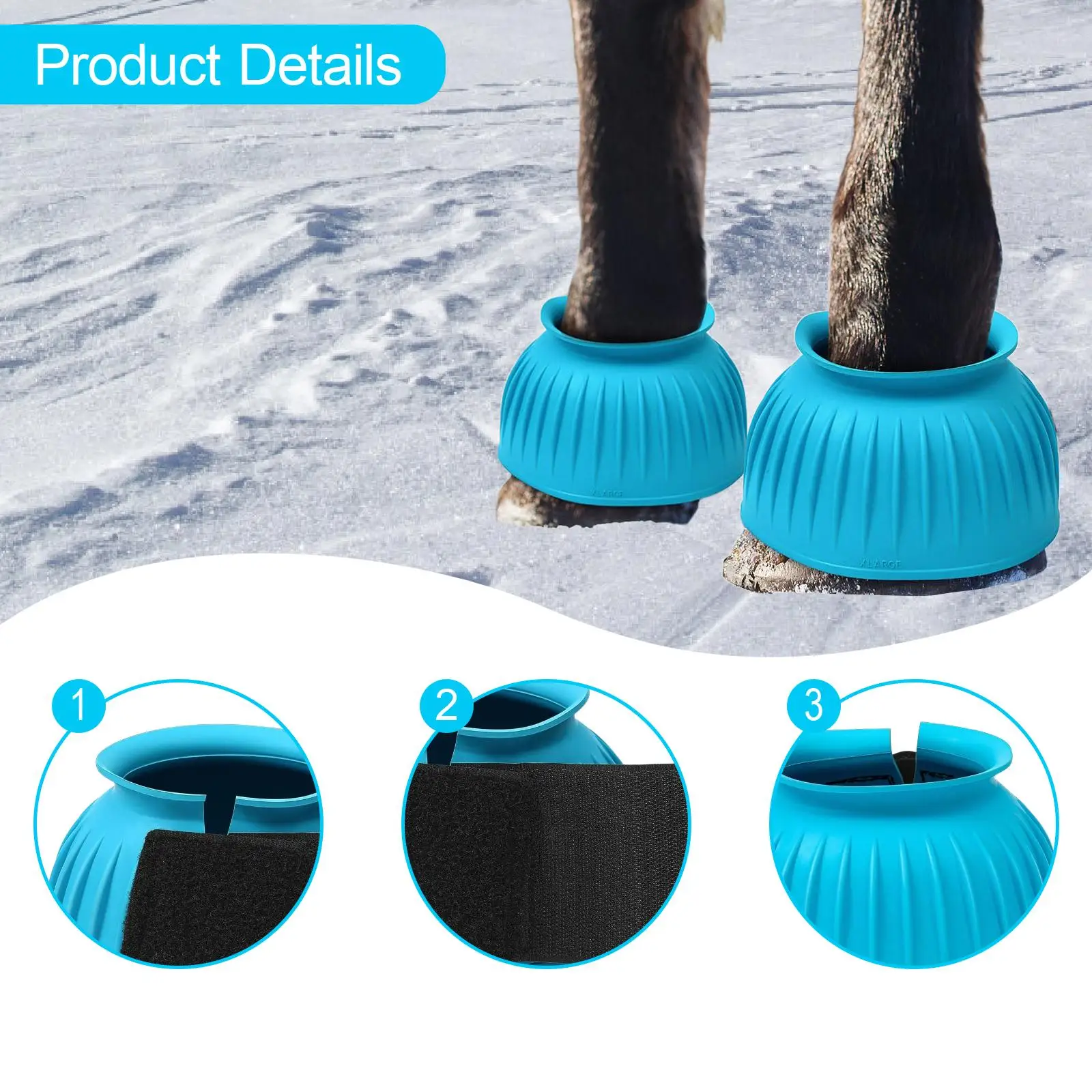 Equestrian Rubber Hoof Care Wrap Protective Bell Boots for Horses Ideal for Sports and Trail Activities
Equestrian Rubber Hoof Care Wrap Protective Bell Boots for Horses Ideal for Sports and Trail Activities