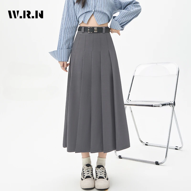 2024 Summer Lady Preppy Style Solid Color Soft Mid Long Skirts Women Vintage Casual High Waist Slim Fit Grey Pleated Skirt
2024 Summer Lady Preppy Style Solid Color Soft Mid Long Skirts Women Vintage Casual High Waist Slim Fit Grey Pleated Skirt