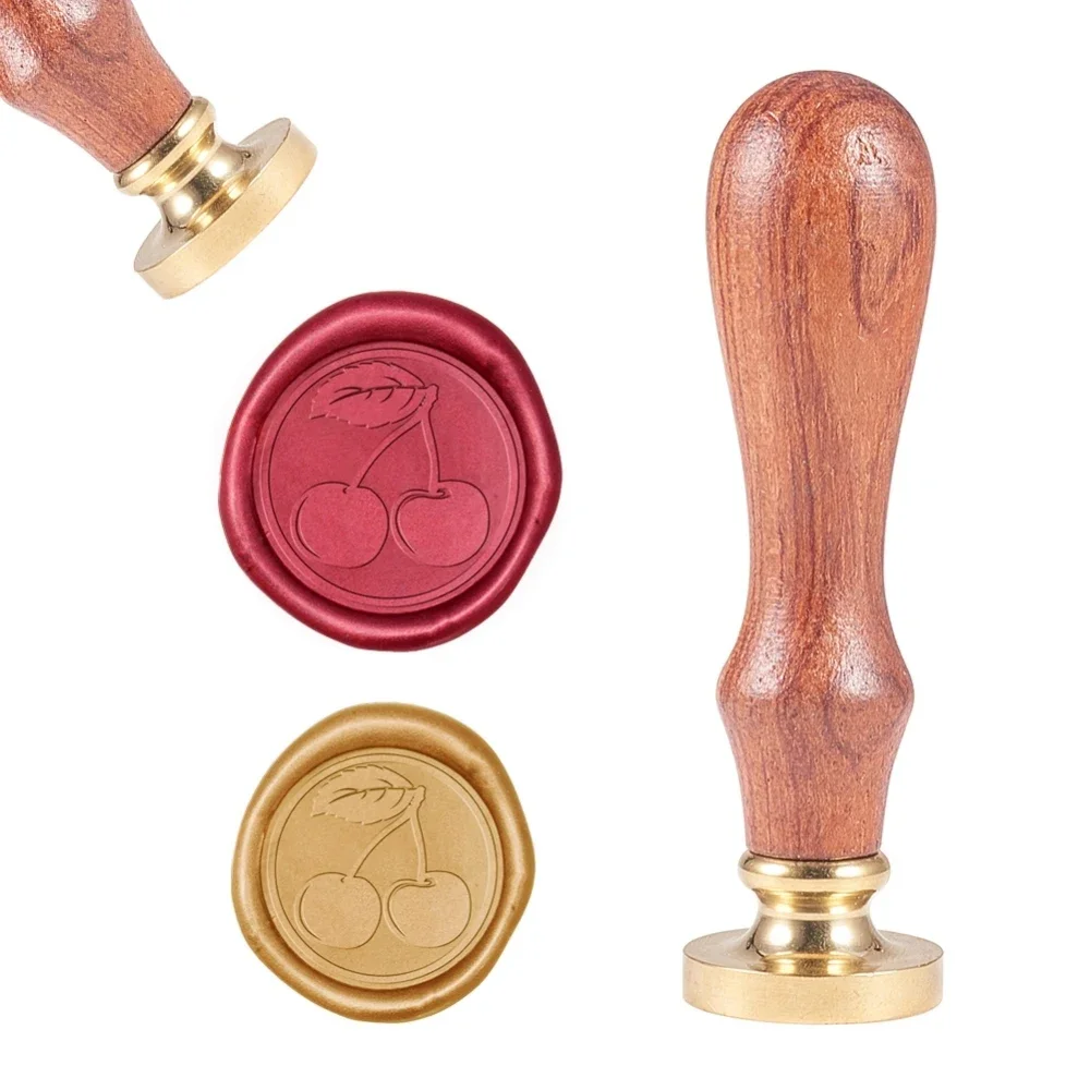 1PC DIY Scrapbook Brass Wax Seal Stamp and Wood Handle Sets Cherry Golden 8.9x2.5cm Stamps: 25x14.5mm
1PC DIY Scrapbook Brass Wax Seal Stamp and Wood Handle Sets Cherry Golden 8.9x2.5cm Stamps: 25x14.5mm