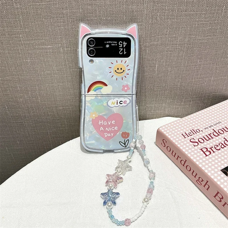 Cute Flower Star Phone Case For Samsung Z Flip 6 5 4 3 Cover with Chain Strap Silicone Cases For Galaxy Z Flip5 Flip4 5G Korean
Cute Flower Star Phone Case For Samsung Z Flip 6 5 4 3 Cover with Chain Strap Silicone Cases For Galaxy Z Flip5 Flip4 5G Korean