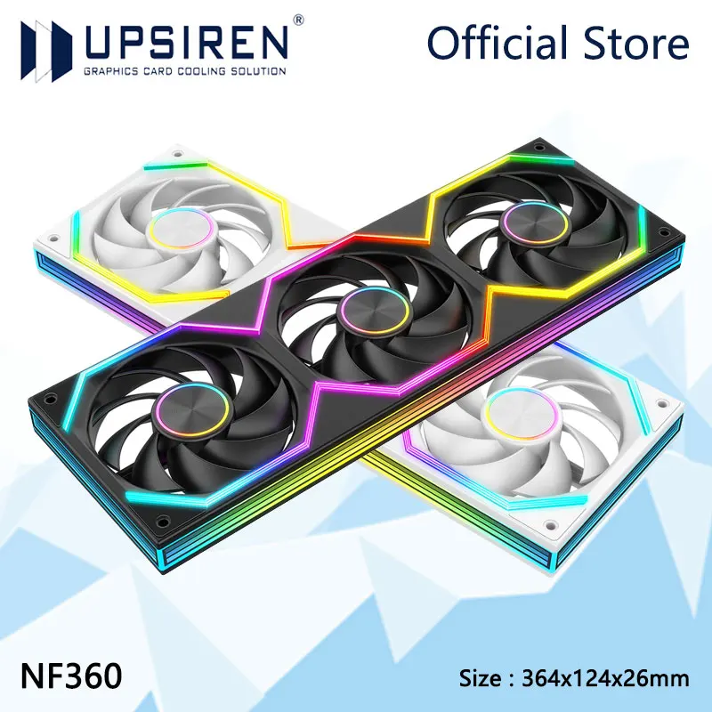 UPSIREN NF360 ARGB Computer Case Integrated fan,Four sided lens one-line Connection/CD pattern/Hydraulic bearings cooling fans
UPSIREN NF360 ARGB Computer Case Integrated fan,Four sided lens one-line Connection/CD pattern/Hydraulic bearings cooling fans