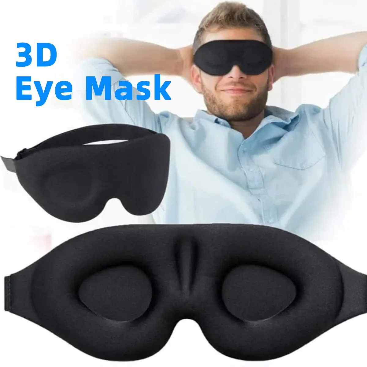 3D Eye Mask Memory Foam Sleep Mask Soft Breathable Light Blocking Eye Cover Adjustable Strap For Travel Sleeping Nap Meditation
3D Eye Mask Memory Foam Sleep Mask Soft Breathable Light Blocking Eye Cover Adjustable Strap For Travel Sleeping Nap Meditation