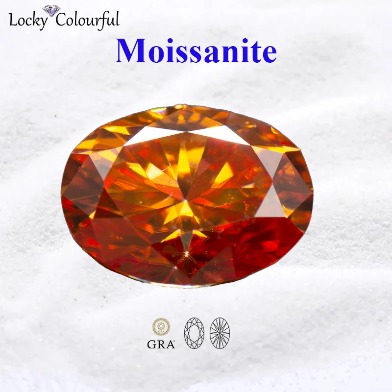 Moissanite Orange Color VVS1 Oval Cut with GRA Certificate for Charms Beads DIY Jewelry Making Pendant Bracelet Main Materials
Moissanite Orange Color VVS1 Oval Cut with GRA Certificate for Charms Beads DIY Jewelry Making Pendant Bracelet Main Materials
