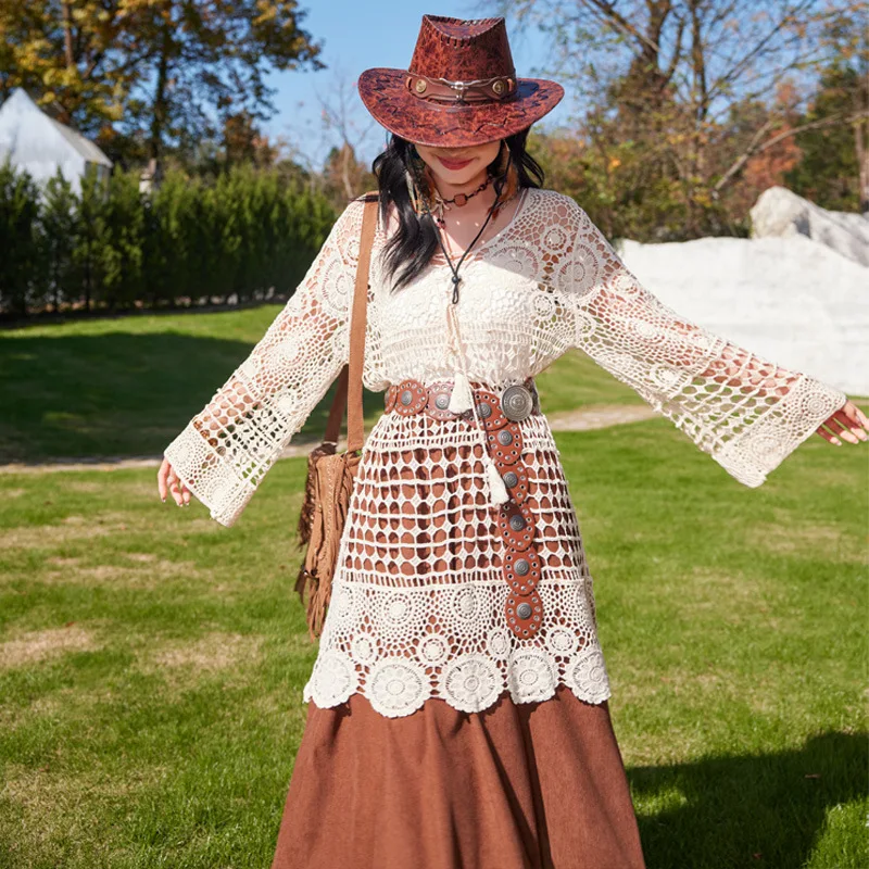 2025 Spring And Autumn Corduroy High Waist Skirt National Style Retro Word Skirt Big Skirt Bohemian Holiday Hollow Cover-up Top
2025 Spring And Autumn Corduroy High Waist Skirt National Style Retro Word Skirt Big Skirt Bohemian Holiday Hollow Cover-up Top