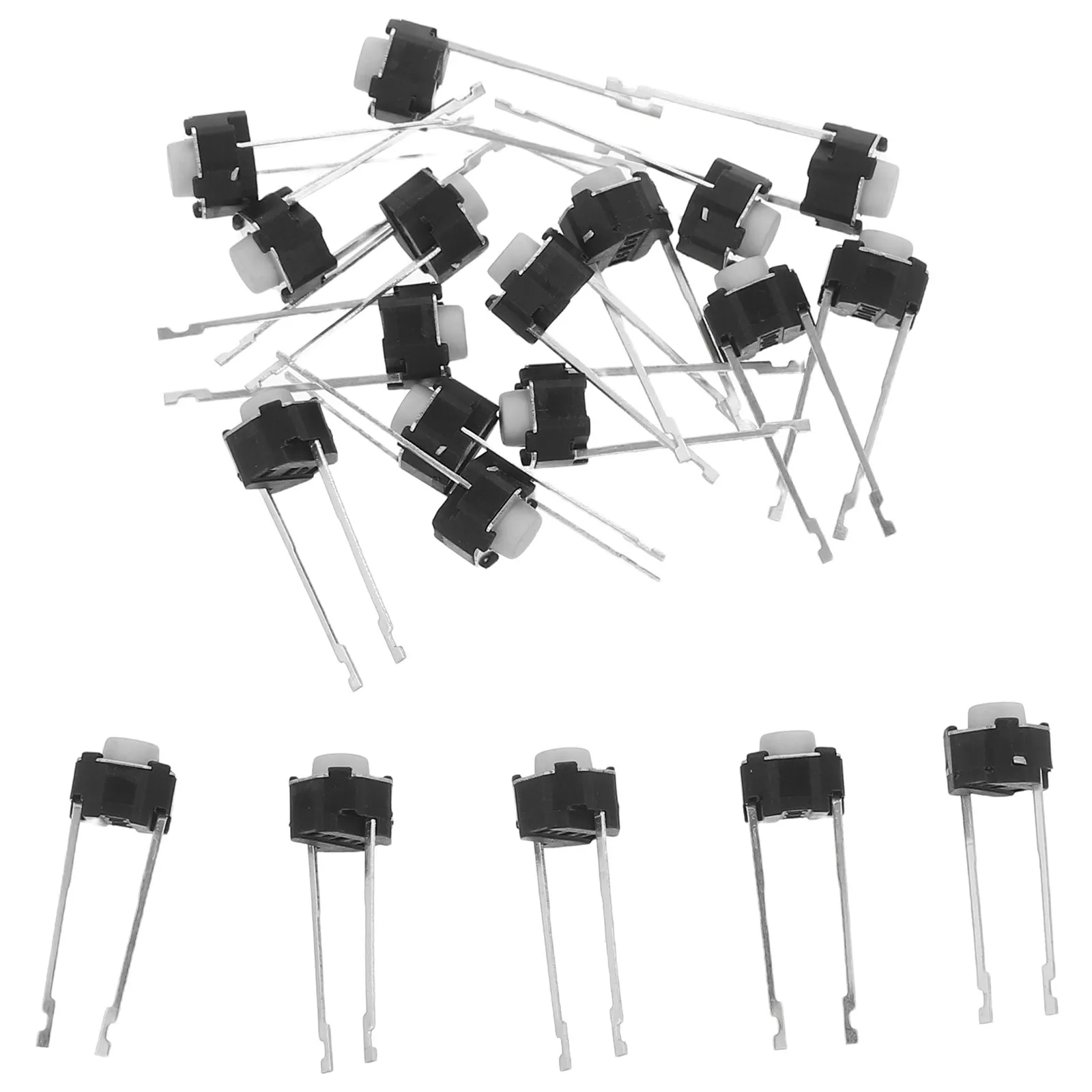 20pcs Micro Tactile Push Button Switch 2 Pin Round Mini Momentary Button For Breadboard Kit Electronics Prototyping Panel Use
20pcs Micro Tactile Push Button Switch 2 Pin Round Mini Momentary Button For Breadboard Kit Electronics Prototyping Panel Use