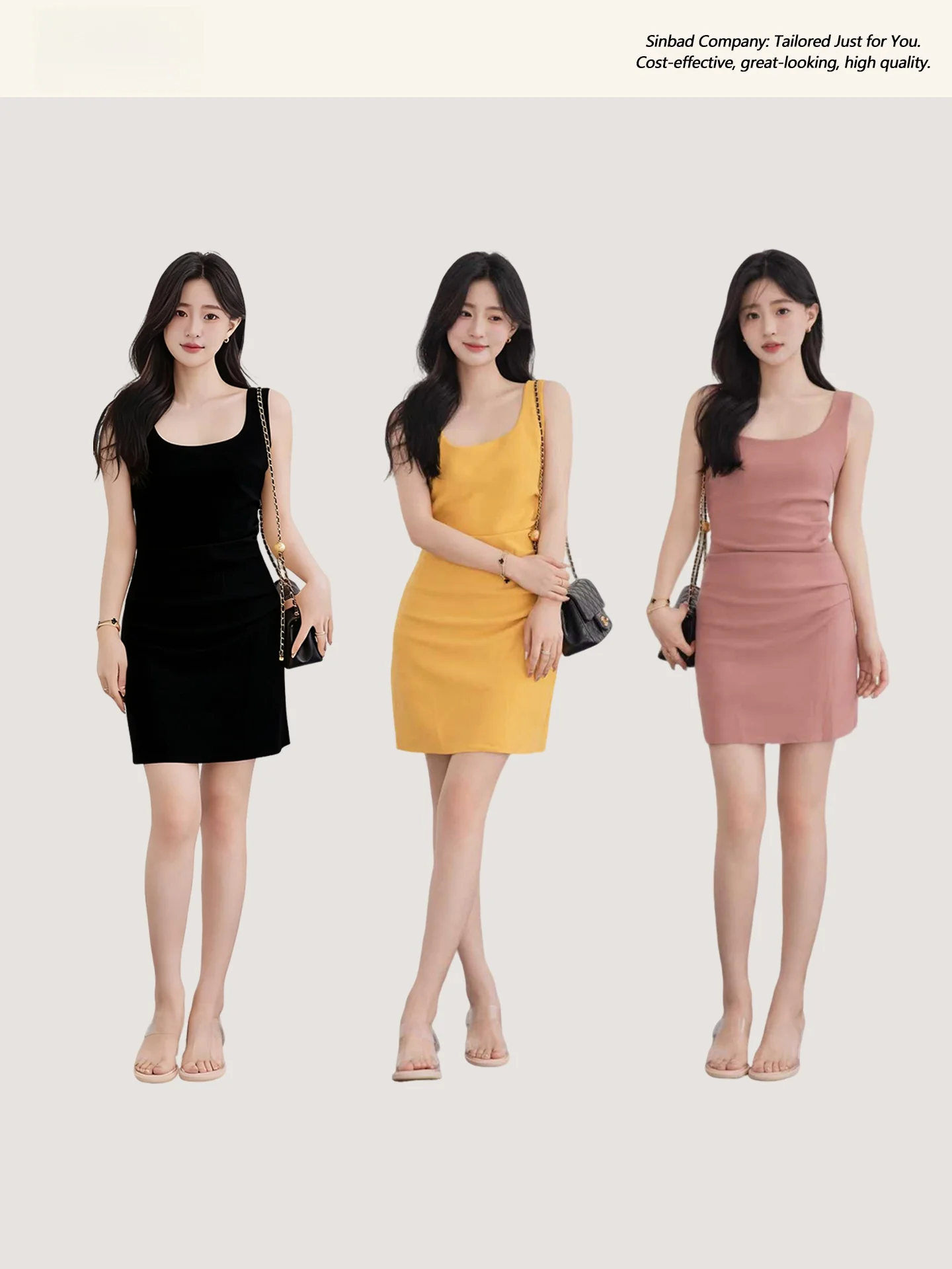 Kendall Jenner Style Pleated Short Dress Women's Summer Spring Slim Fit Wrap around Skirt Casual Square Collar Sleeveless Gown
Kendall Jenner Style Pleated Short Dress Women's Summer Spring Slim Fit Wrap around Skirt Casual Square Collar Sleeveless Gown