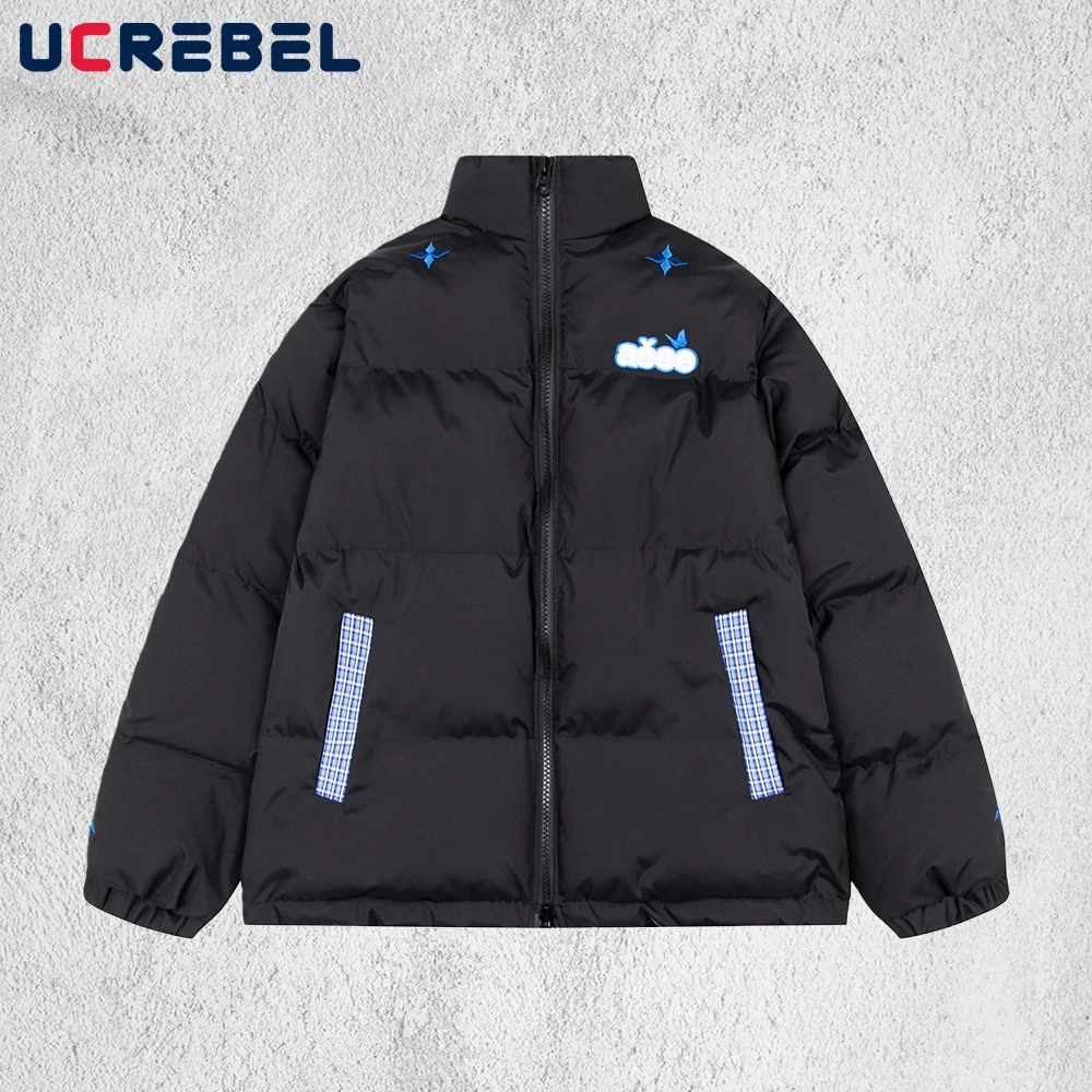 Plaid Patchwork Padded Jacket Mens Letter Embroidery High Street Winter Thick Stand Collar Long Sleeve Bread Jacket Man
Plaid Patchwork Padded Jacket Mens Letter Embroidery High Street Winter Thick Stand Collar Long Sleeve Bread Jacket Man