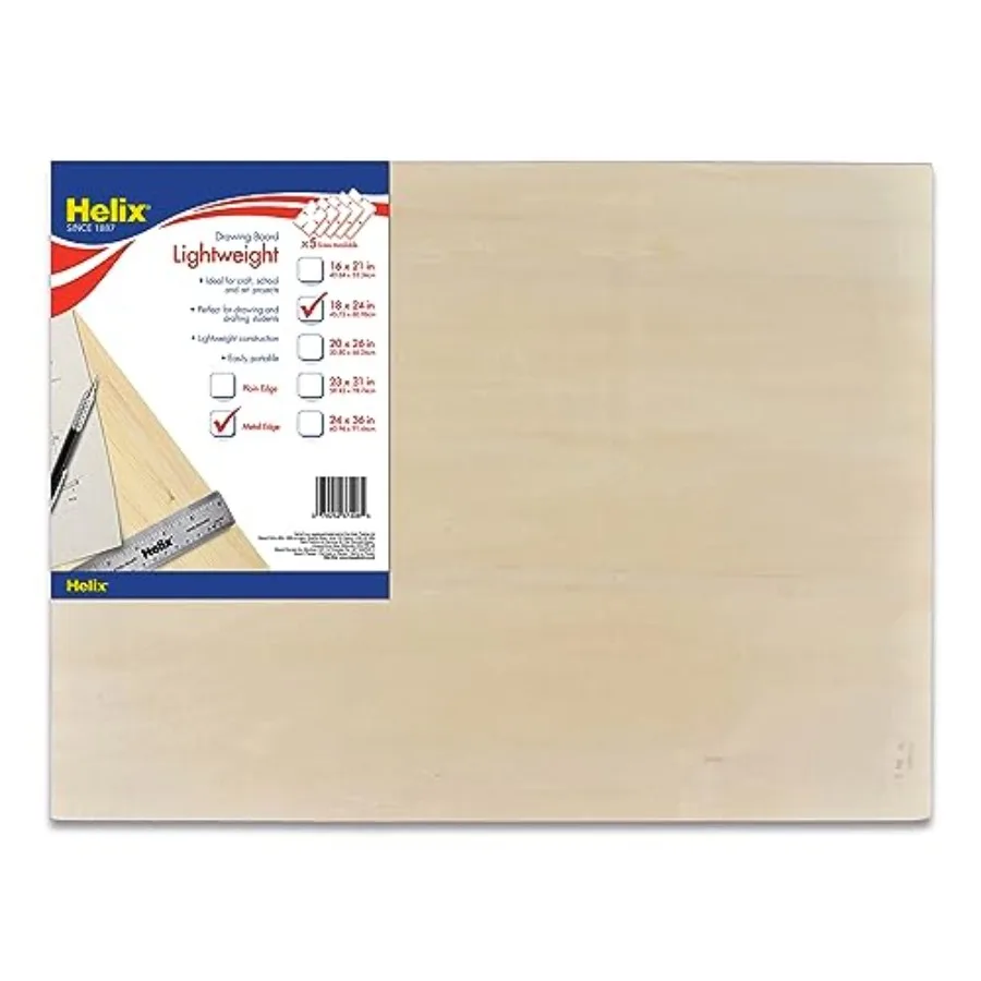 Helix Wooden Lightweight Drawing Board 18 x 24 Inch - Sketching Outdoors - Precision - Ensures Level Surface Prevents Warping -
Helix Wooden Lightweight Drawing Board 18 x 24 Inch - Sketching Outdoors - Precision - Ensures Level Surface Prevents Warping -