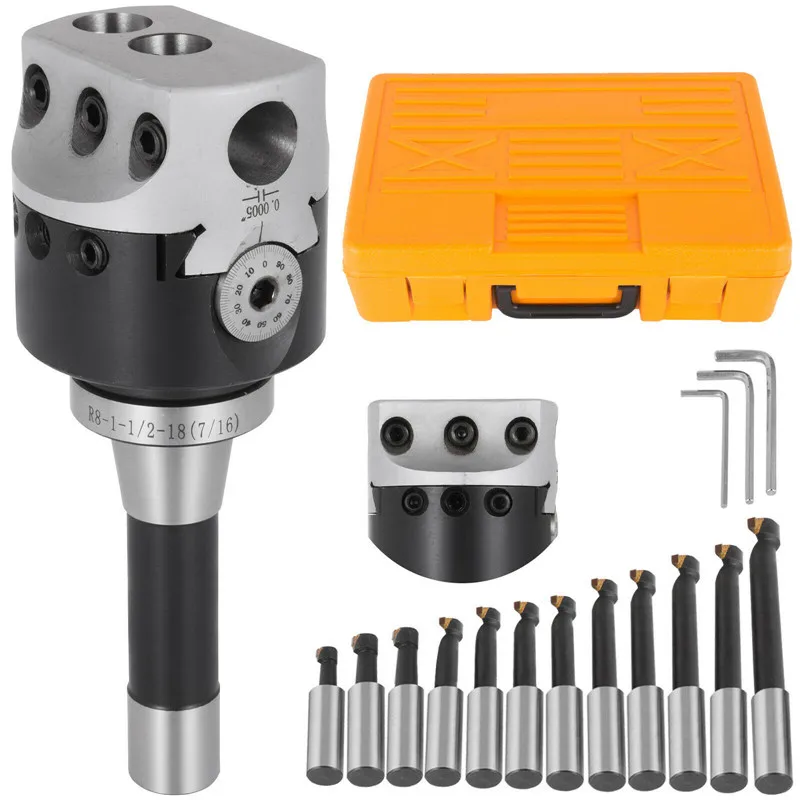 F1-R8-3"-12PCS F1 R8 3-inch 12 Piece Boring Head Set 3/4 "boring Tool Set R8 British 7/16
F1-R8-3"-12PCS F1 R8 3-inch 12 Piece Boring Head Set 3/4 "boring Tool Set R8 British 7/16
