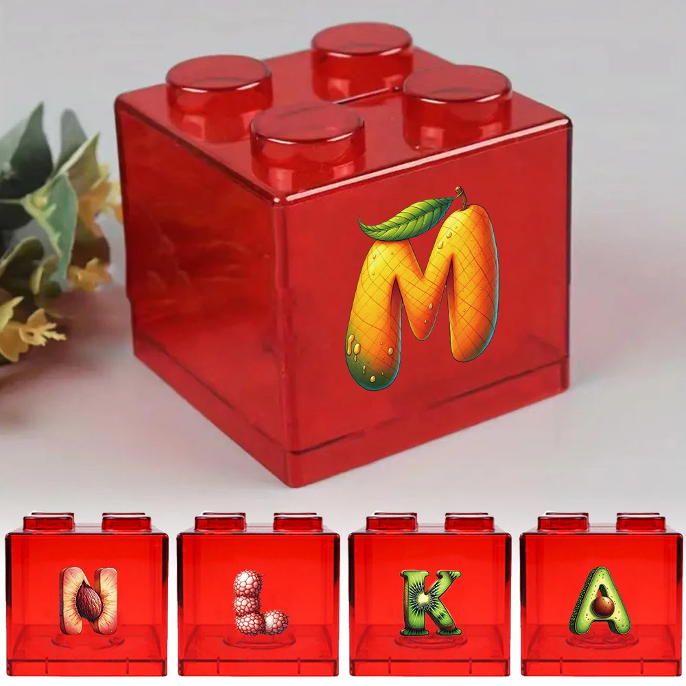 Portable Building Block Money Box Plastic Coin Storage Case Fruit Letter Initial Name 26 Letters Pattern
Portable Building Block Money Box Plastic Coin Storage Case Fruit Letter Initial Name 26 Letters Pattern